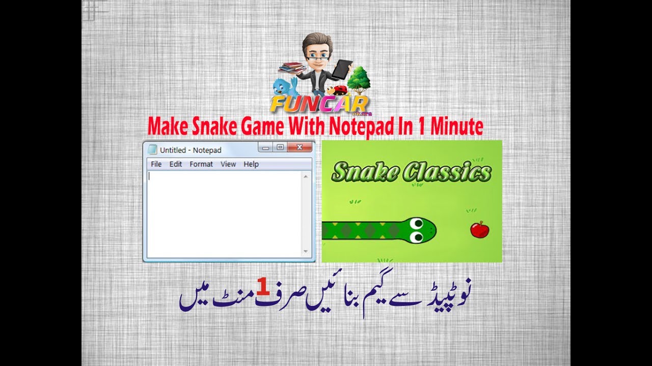 notepad snake game code copy and paste